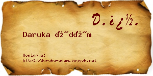 Daruka Ádám névjegykártya