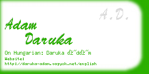 adam daruka business card